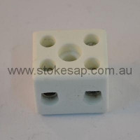 CONNECTOR CERAMIC 10 AMP 2 WAY