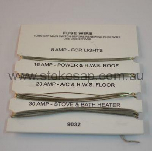 FUSE WIRE CARD 8A 16A 20A & 30A