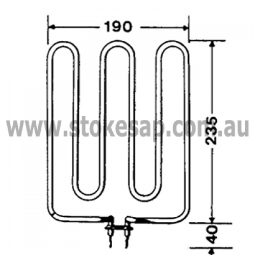 GRILL BOILER 10 INCH X 8 INCH COMMERCIAL 2200W STERLEC WALDORF AUSTHEAT