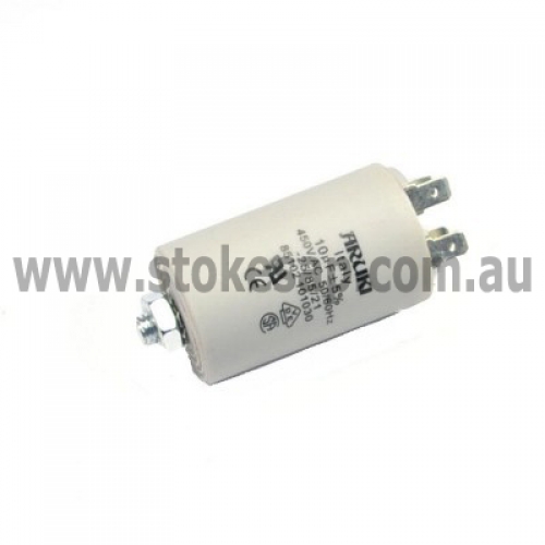 UNIVERSAL MOTOR RUN CAPACITOR 10UF 450V 2 PIN ROUND TYPE