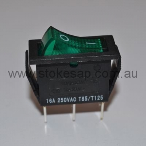 GREEN ILLUMINATED SWITCH SPST