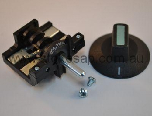 Rotary Switch & Plain Knob - 2 position 4 Pole Double Bridged