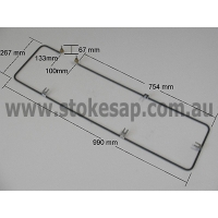 BAIN MARIE ELEMENT 2700W 990 X 270MM
