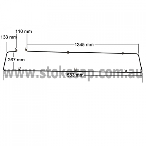 BAIN MARIE ELEMENT 2700W 1580 X 270MM