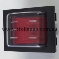 SWITCH DPST RED ILLUM ROCKER SPLASH GUARD